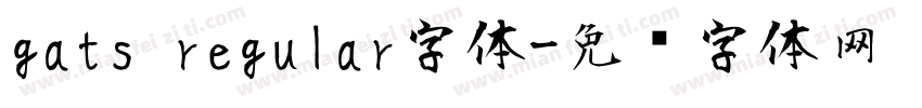 gats regular字体字体转换